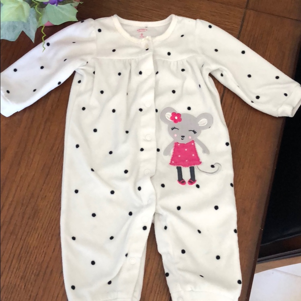 Carters fleece button up one piece